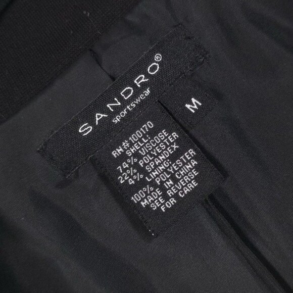 SANDRO Sportswear Classic Black Fitted Three Button Blazer Coat‎ MEDIUM - Picture 3 of 9